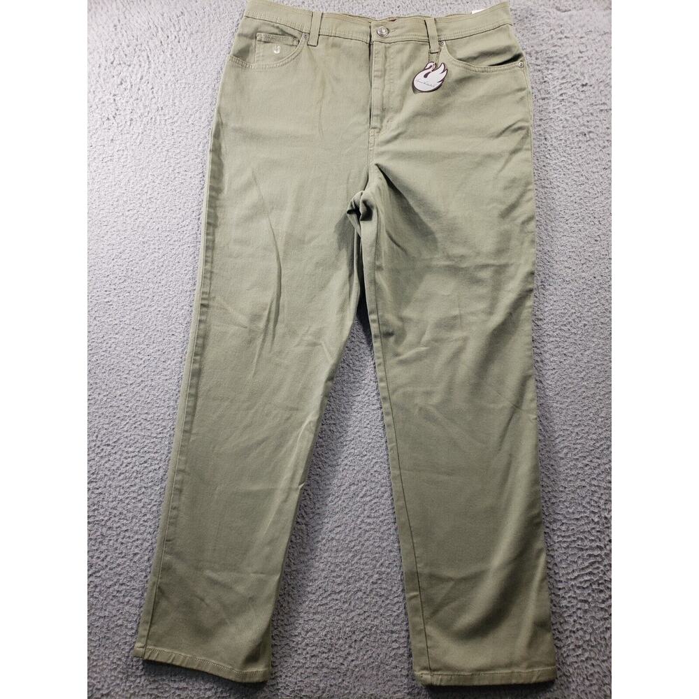 Gloria Vanderbilt Jeans Women's 16 Green Amanda Tapered NWT Stretch NEW 36x30